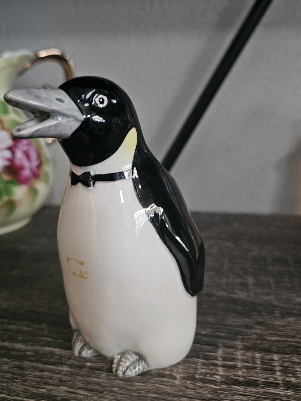 Otagiri Black, White & Silver Ceramic Penguin Figurine